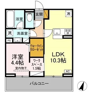 リシェスみのり台 A・B・C B棟【2階】の間取り