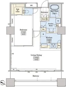 レジディアタワー上池袋(タワー棟)【11階】の間取り