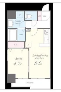 アールクレスト秋葉原【6階】の間取り