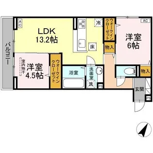 ヴィオルーチェ【1階】の間取り