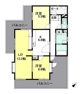 サンヴェール三島【5階】の間取り