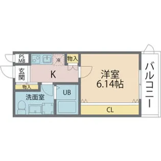 ブライト東住吉【2階】の間取り