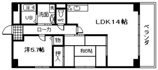 グレイスコートたちばな【4階】の間取り