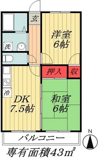千葉県市川市宮久保5【マンション】の間取り