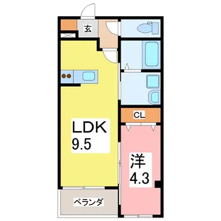 S.K.レジデンス成和【3階】の間取り