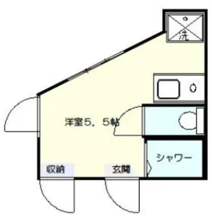 ルームズ中野A棟【1階】の間取り