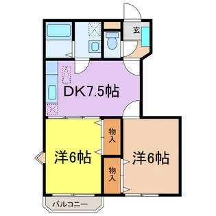 コーポエステル【1階】の間取り