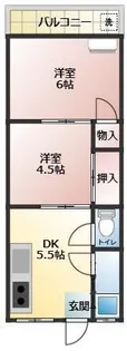 ビーンズ南春日【2階】の間取り