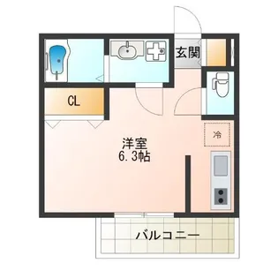 シャーナイン岸里【3階】の間取り