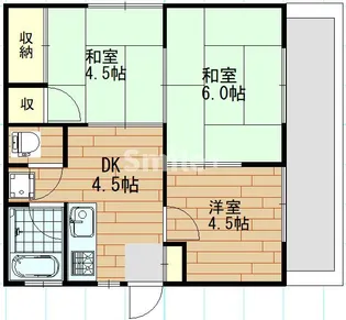 国庁マンション【2階】の間取り
