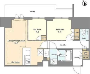 オアーゼ日暮里レジデンス【4階】の間取り
