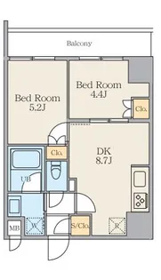 Alivis五反野【6階】の間取り