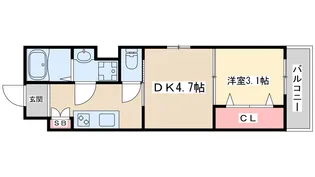 GRAND STEADY西中島【3階】の間取り