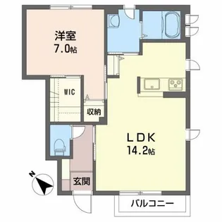 リリー・シャーメゾン C【1階】の間取り