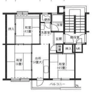 丸子南団地5号棟【3階】の間取り