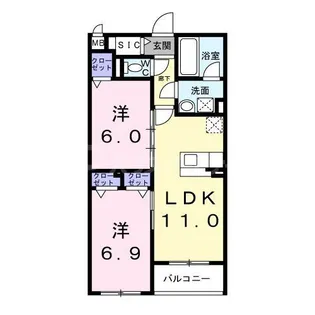 セレーシア北小岩【2階】の間取り