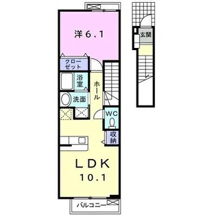 ライツェント ヴィラ【2階】の間取り