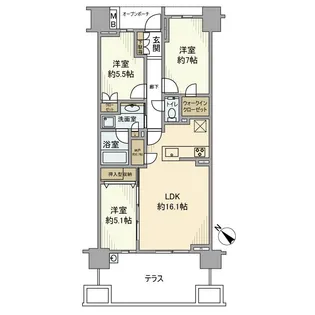プラウドシティ加賀学園通り【1階】の間取り