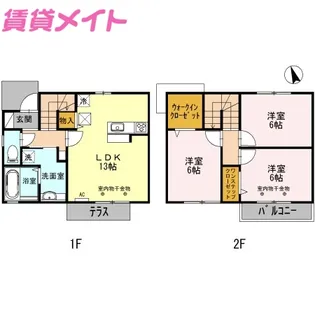 セレブレイト【1階】の間取り