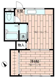 城南アパート【1階】の間取り