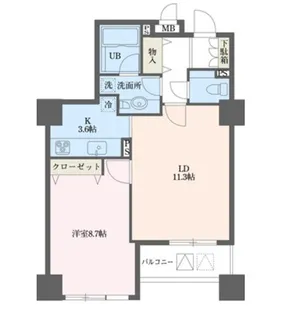 ドゥーエ横浜駅前【5階】の間取り