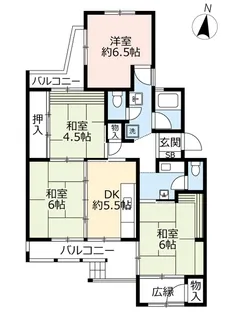 UR下大利【1階】の間取り