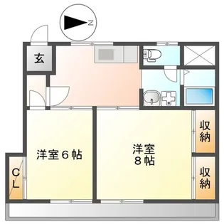 エステート山崎【2階】の間取り