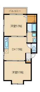 ハイツ小峰【1階】の間取り