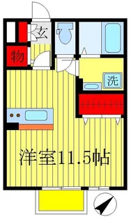 メルベーユ【1階】の間取り