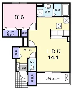 エスパスドゥレーヴ A【1階】の間取り