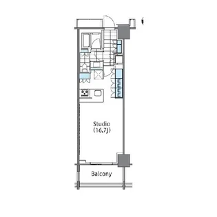 コンフォリア新宿イーストサイドタワー【14階】の間取り