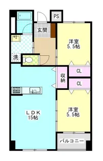 鳥生レジデンスI【5階】の間取り