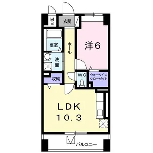 アサヒグランドパレス【5階】の間取り