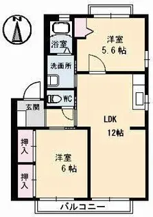ディアス庭瀬 A棟【2階】の間取り