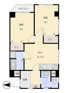 ハイムNY【1階】の間取り