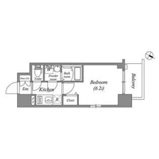エスリード中之島ザ・コア【2階】の間取り