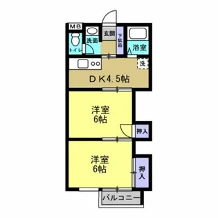 ヴィラ東川口【3階】の間取り