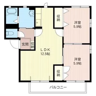 ロイヤルハイツ 2 A【1階】の間取り