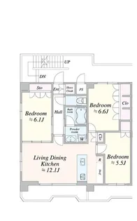 TIMELESS麻布十番【6階】の間取り