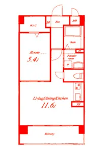 グラシューズ湘南【2階】の間取り