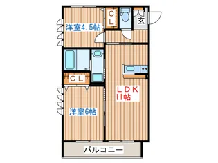 ボルツVI【1階】の間取り