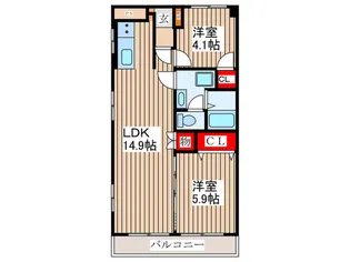 メゾン・ド・フォ-レ【3階】の間取り