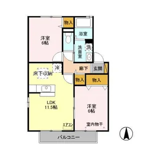 ヴェルクレール壱番館【2階】の間取り