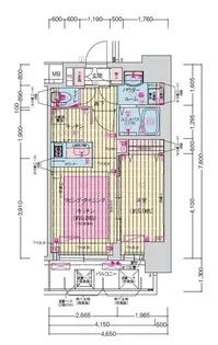プレサンス扇町駅前【12階】の間取り