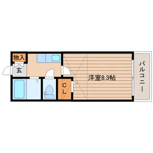 グランドール市名坂【3階】の間取り