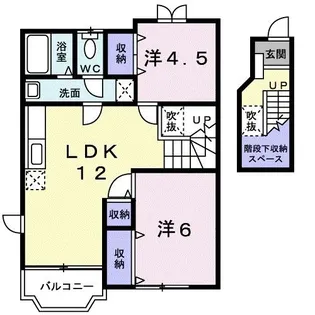 メゾンベールC【2階】の間取り