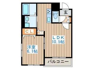 ベルフィミーモ宮城野【3階】の間取り