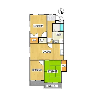 マリンハイツ【3階】の間取り