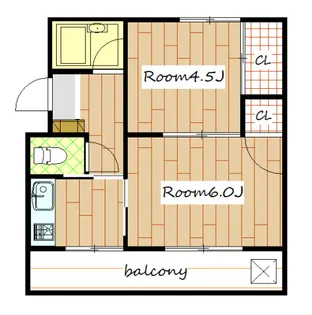 ハイツフレンド元島名【3階】の間取り
