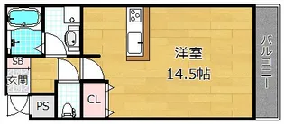 クレシタ甲斐田【1階】の間取り